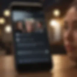 An iPhone displaying a chat application with suspicious messages.