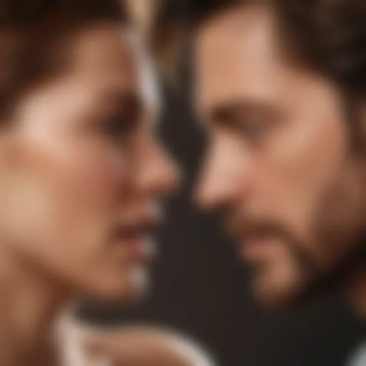 Visual representation of a couple communicating about intimacy issues