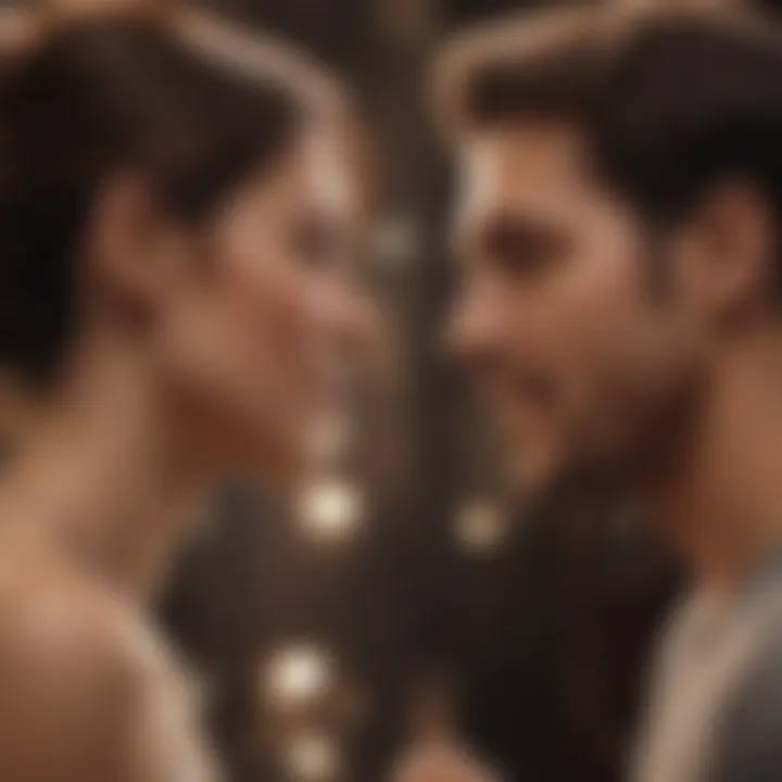 A couple engaged in a heartfelt conversation.