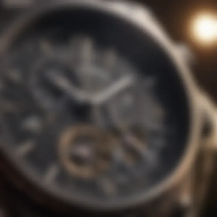 A close-up view of a cheating watch displaying hidden features.