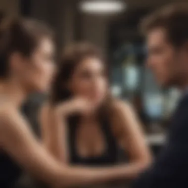 A woman engaging in a private conversation, showcasing secrecy and discretion.