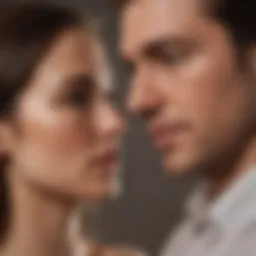 Body language indicating emotional distance