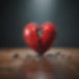A broken heart symbolizing infidelity