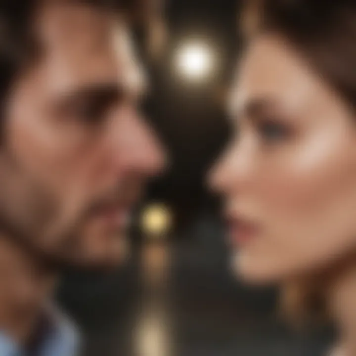 A couple in distress discussing infidelity