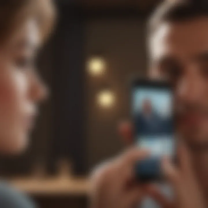 A digital device displaying messaging apps, hinting at hidden communications