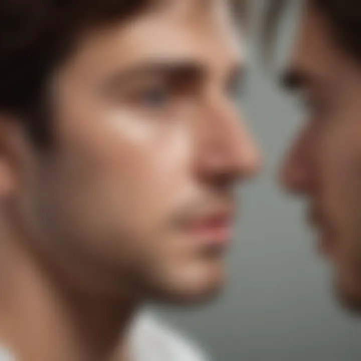 Illustration showcasing the emotional detachment caused by narcissistic behavior