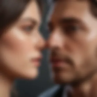 Relationship Dynamics Affected by Narcissism Graphical representation of relationship dynamics influenced by narcissism