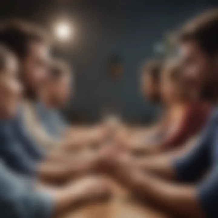 Diversity in Support Group Types A visual representation of different types of support groups, highlighting variety and structure.