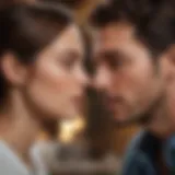 A serene couple engaged in deep conversation