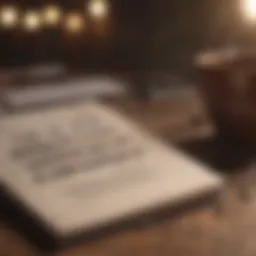 Workbook with motivational quotes