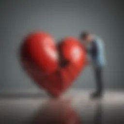 Illustration depicting a broken heart symbolizing betrayal and infidelity