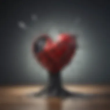 Shattered Trust: The Heartache of Infidelity Illustration of a broken heart symbolizing emotional turmoil in marriage