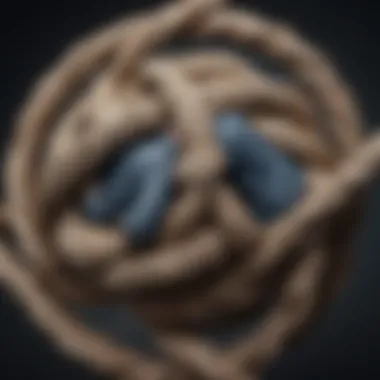 Untangling Betrayal: Navigating Infidelity's Web Illustration of a tangled knot representing the complexities of marital infidelity