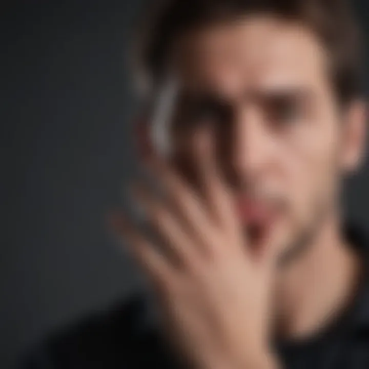 Subtle hand gestures hinting at secrecy