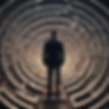 Navigating Through the Labyrinth of Modern Masculinity Illustration of a labyrinth symbolizing complexities of modern masculinity