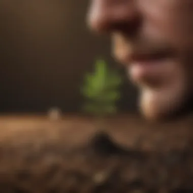 Cultivating Change: The Seed of Personal Growth Visual metaphor of a seed sprouting into personal growth