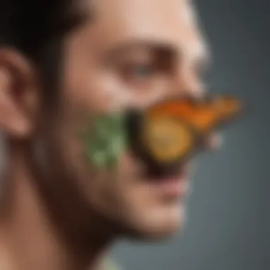 Metamorphosis Unveiled: Transformation into Authenticity Symbolic illustration of a caterpillar transforming into a butterfly
