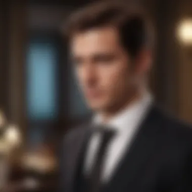 Mysterious Elegance in Relationships Sophisticated gentleman with a contemplative expression