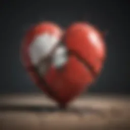 Illustration of a broken heart symbolizing emotional turmoil