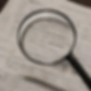 Analyzing Paper Trails Magnifying Glass on Receipts and Messages