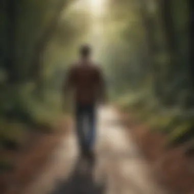 Embarking on the Path of Self-Improvement Visual representation of personal growth journey