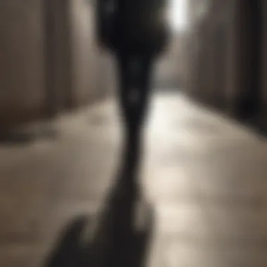 Illustration of a person walking away from a shadow of betrayal