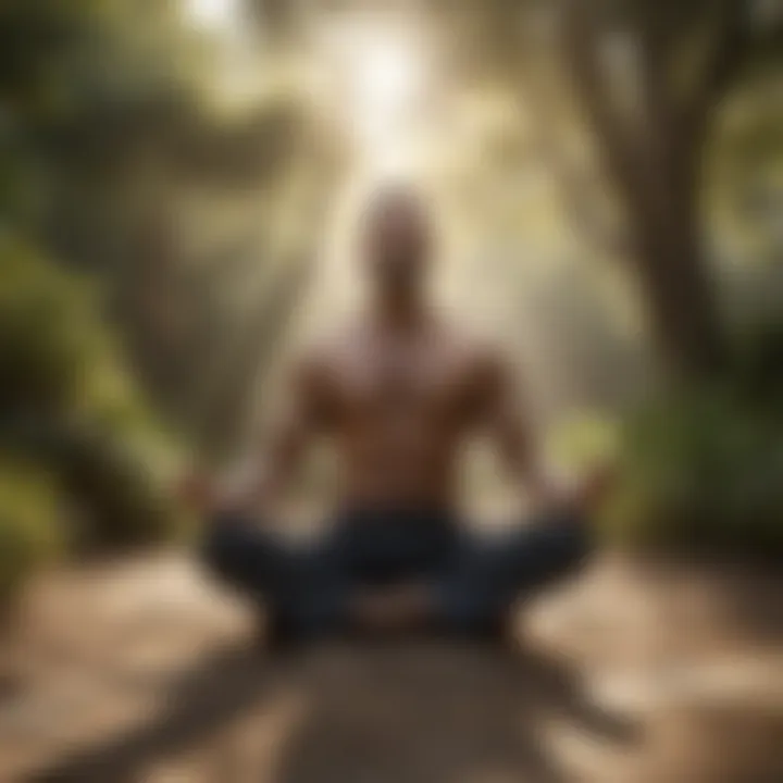 Yoga practitioner in a serene outdoor setting