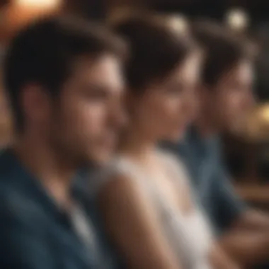Emotional Distance in Relationships A couple sitting apart, deep in thought, showcasing emotional distance