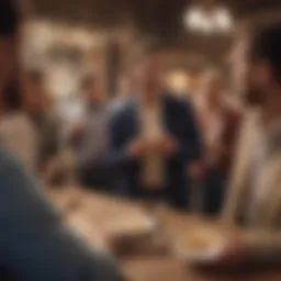 Social gathering with engaged conversations