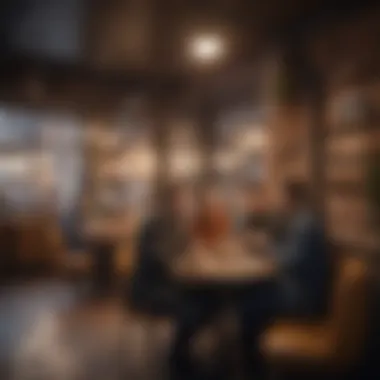 Socializing in a Café Setting A cozy café atmosphere for social interaction